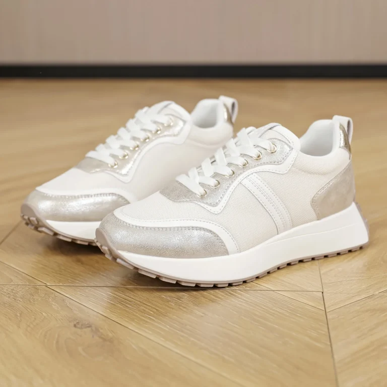 R385- Sneakers crantées (T40-T43) - dore - 43