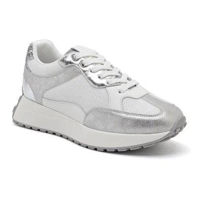 R413- Sneakers crantées (T40-T43) - argente - 43