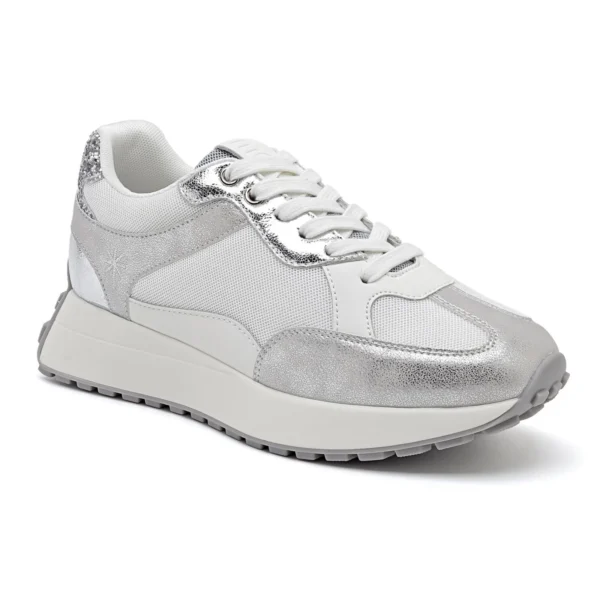 R413- Sneakers crantées (T40-T43) - argente - 43