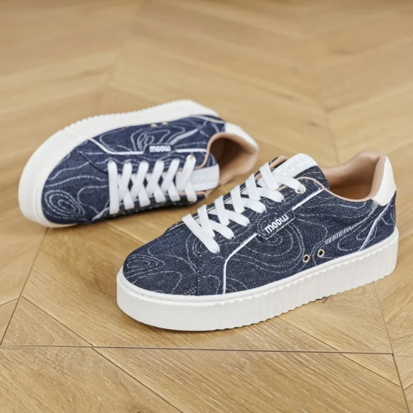 R399- Basket Moow Creepers (T36-T41) - denim - 41