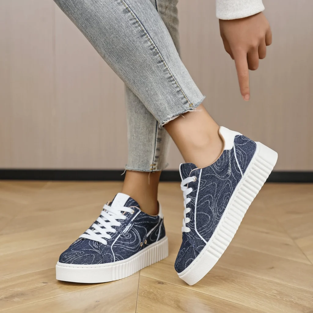 R399- Basket Moow Creepers (T36-T41) - denim - 41
