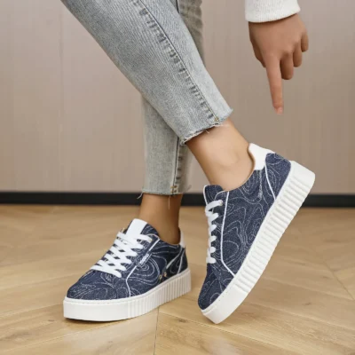 R399- Basket Moow Creepers (T36-T41) - denim - 41