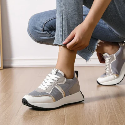 R405- Sneakers Moow crantées (T36-T41) - gris - 41