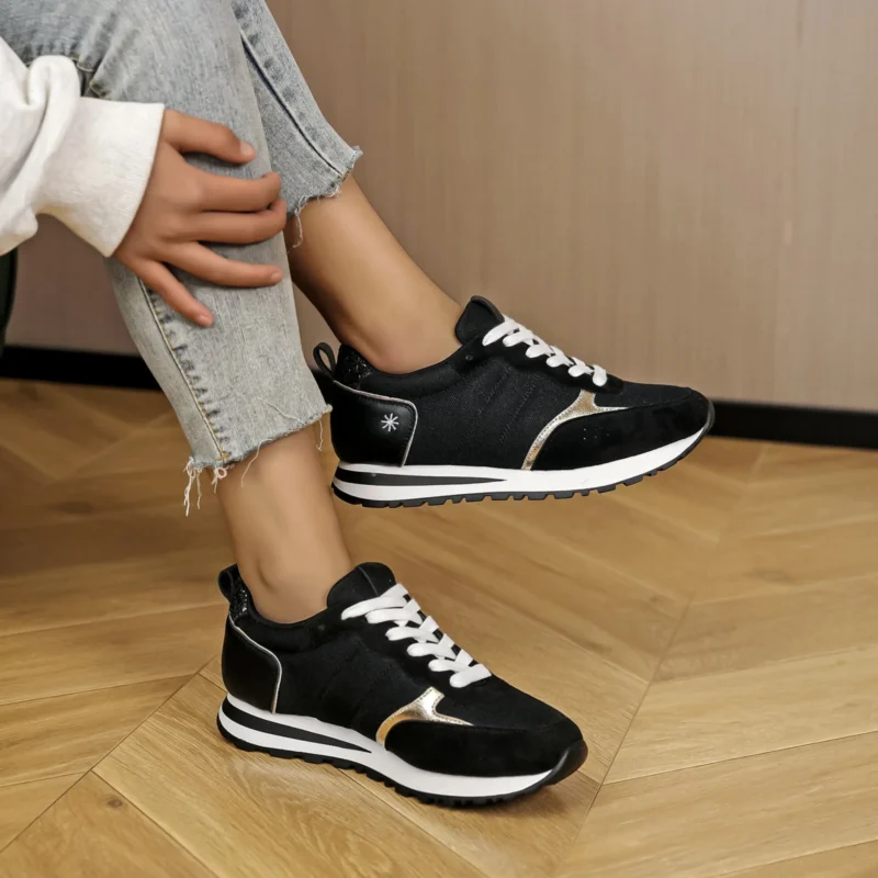 R402- Sneakers Moow tricolore (T36-T41) - noir - 41