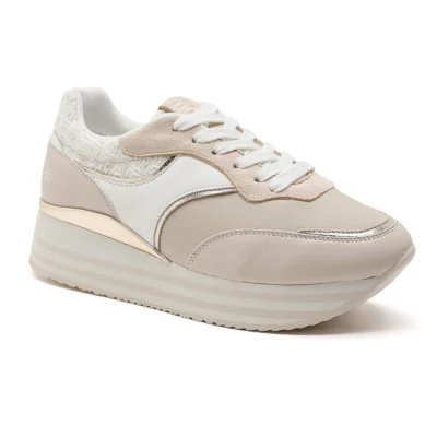 R411- Basket Moow "Plateforme" (T36-T41) - beige - 41