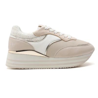 R411- Basket Moow "Plateforme" (T36-T41) - beige - 41