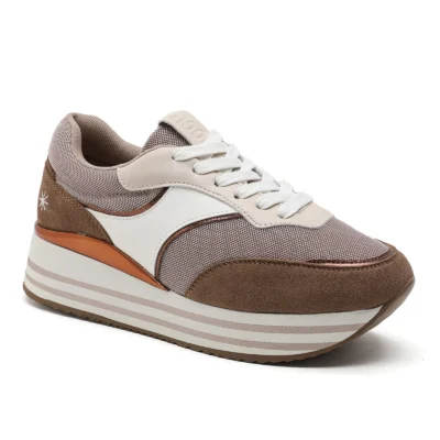 R411- Basket Moow "Plateforme" (T36-T41) - taupe - 41