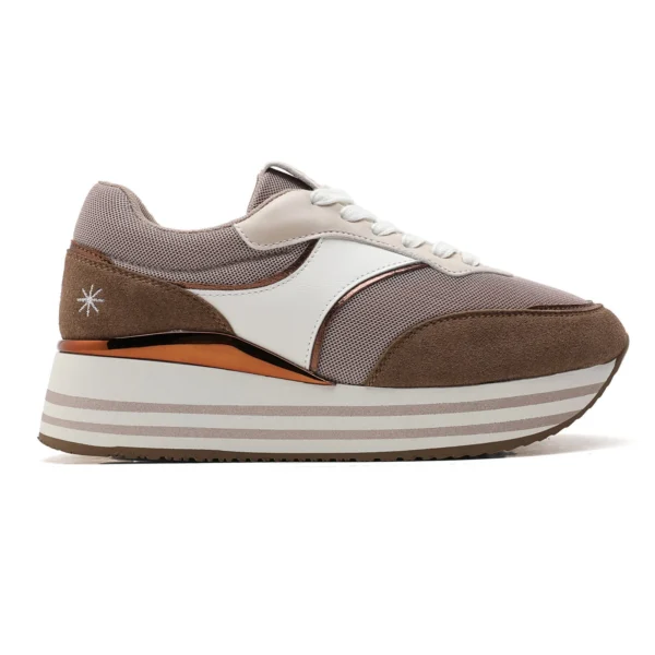 R411- Basket Moow "Plateforme" (T36-T41) - taupe - 41