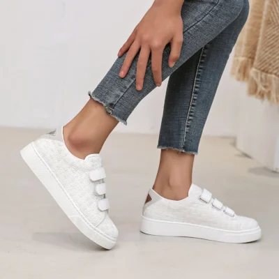 R414- Tennis Scratch "Texturée" (T36-T41) - blanc - 41