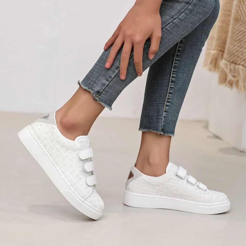 R270- Tennis Scratch "Texturée" (T36-T41) - blanc - 41