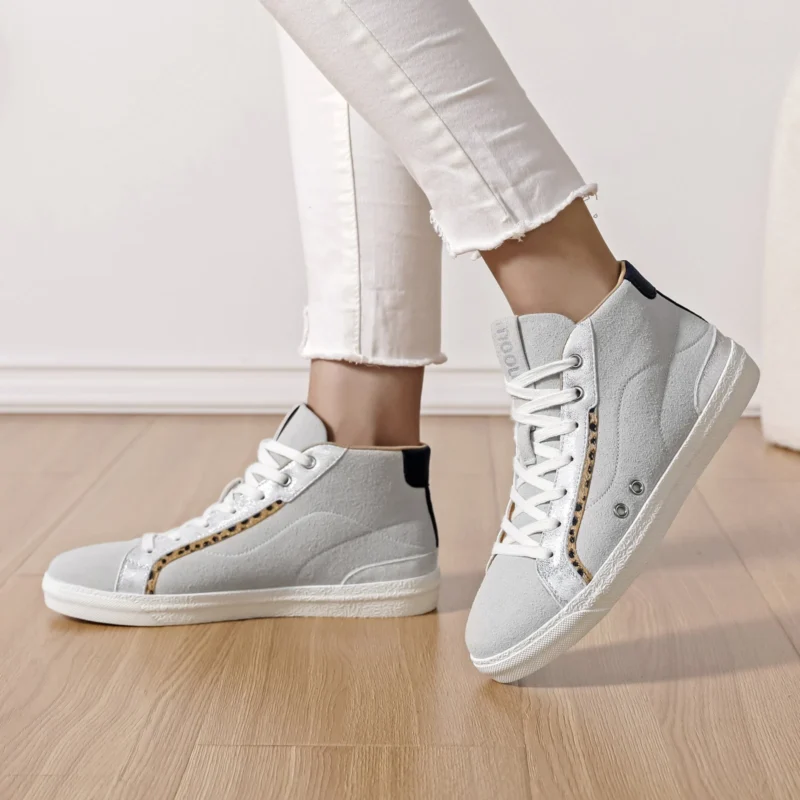 R404- Sneakers Montante Moow (T36-T41) - argente - 41
