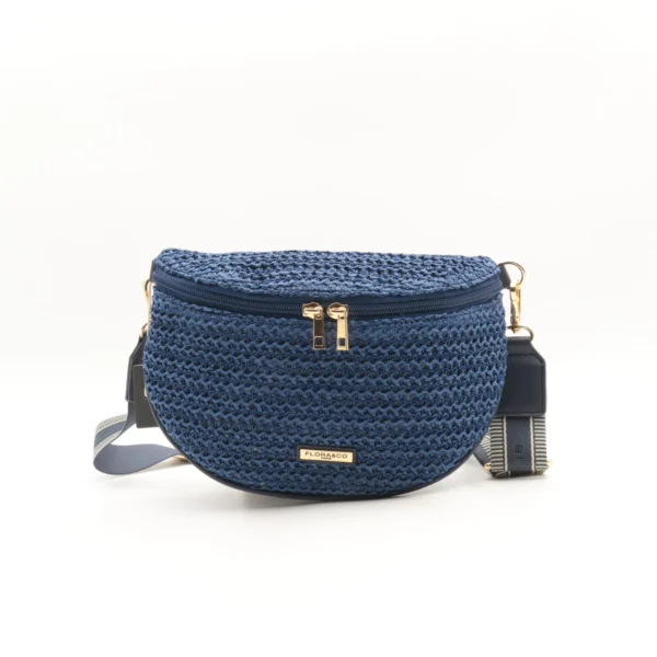 P437- Banane Paille Flora&Co - marine - taille-unique