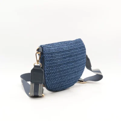 P437- Banane Paille Flora&Co - marine - taille-unique