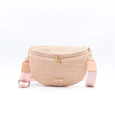 P437- Banane Paille Flora&Co - rose-pale - taille-unique