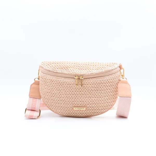 P437- Banane Paille Flora&Co - rose-pale - taille-unique