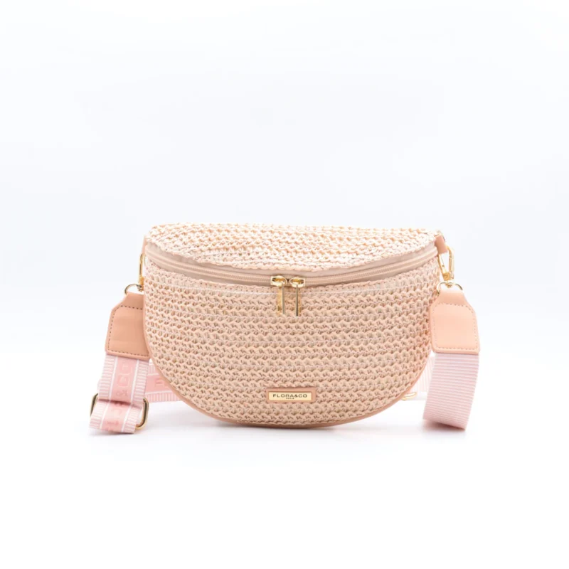 P437- Banane Paille Flora&Co - rose-pale - taille-unique