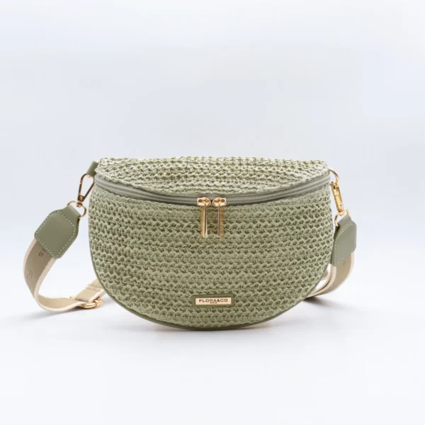 P437- Banane Paille Flora&Co - vert-celadon - taille-unique