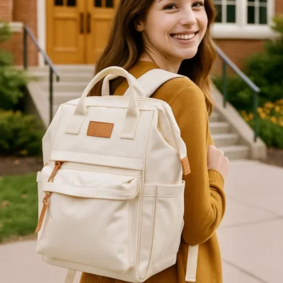 P400- Sac à dos Medium Flora&Co - beige - taille-unique