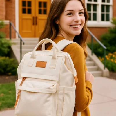 P400- Sac à dos Medium Flora&Co - beige - taille-unique