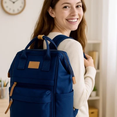 P400- Sac à dos Medium Flora&Co - marine - taille-unique