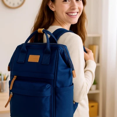 P400- Sac à dos Medium Flora&Co - marine - taille-unique