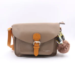 Sac cartable vintage - Flora & Co - taupe - taille-unique