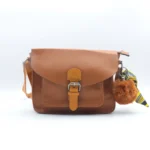 Sac cartable vintage - Flora & Co - camel - taille-unique