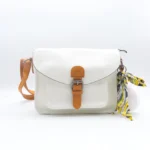 Sac cartable vintage - Flora & Co - blanc - sans-taille