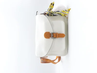 Sac cartable vintage - Flora & Co - blanc - sans-taille