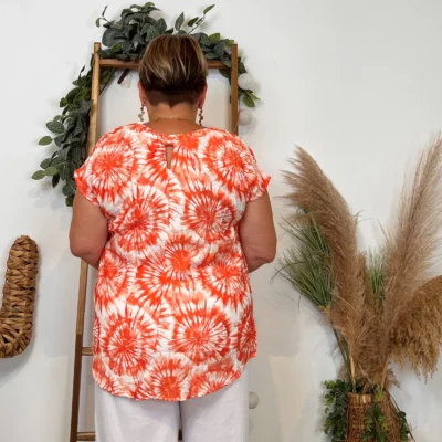 Z751- Top Christy Fleuri (T44-T52) - orange - 52