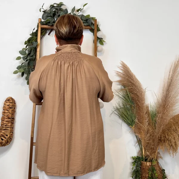 Z289- Chemise manches courtes (Gt) 🇮🇹 - taupe - taille-unique-grande-taille