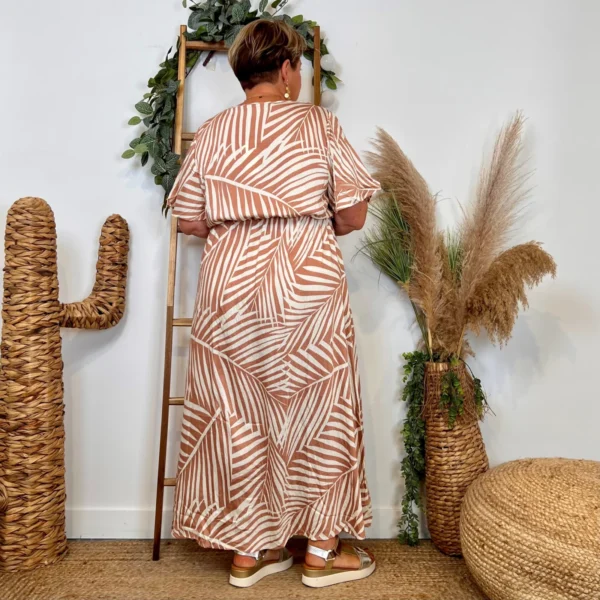 Z165-Robe longue Christy (T44-T52) - beige - 52