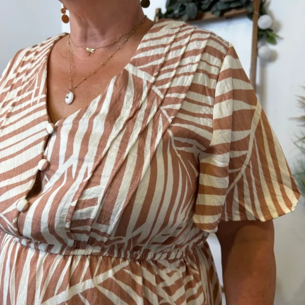 Z165-Robe longue Christy (T44-T52) - beige - 52