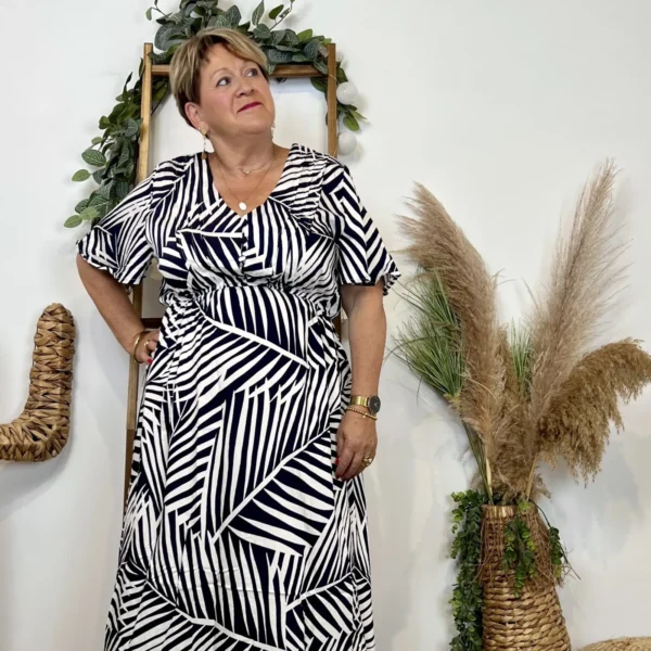 Z165-Robe longue Christy (T44-T52) - marine - 52