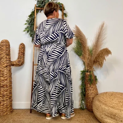 Z165-Robe longue Christy (T44-T52) - marine - 52