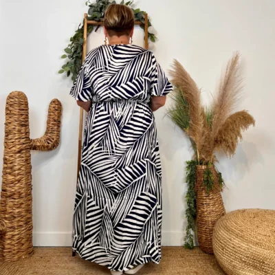 Z165-Robe longue Christy (T44-T52) - marine - 52