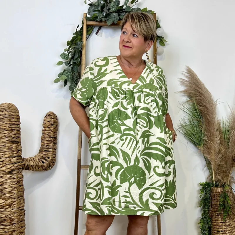 K135 - Robe-Short (T40-T48) - vert-clair - 48