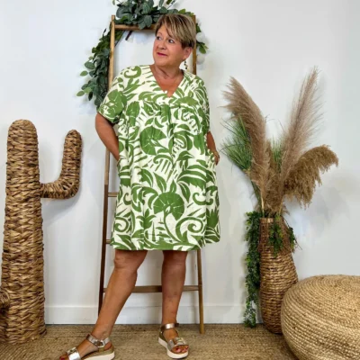 K135 - Robe-Short (T40-T48) - vert-clair - 48