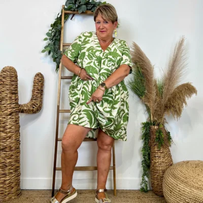 K135 - Robe-Short (T40-T48) - vert-clair - 48