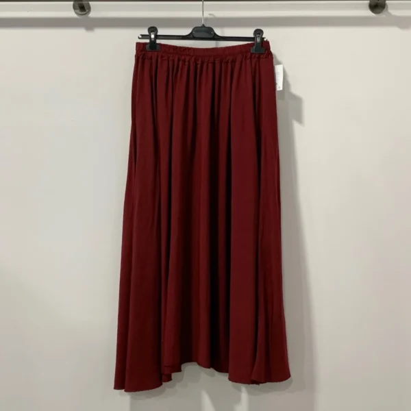 Z978- Jupe Fluide élastiquée 🇮🇹 - bordeaux - taille-unique-grande-taille