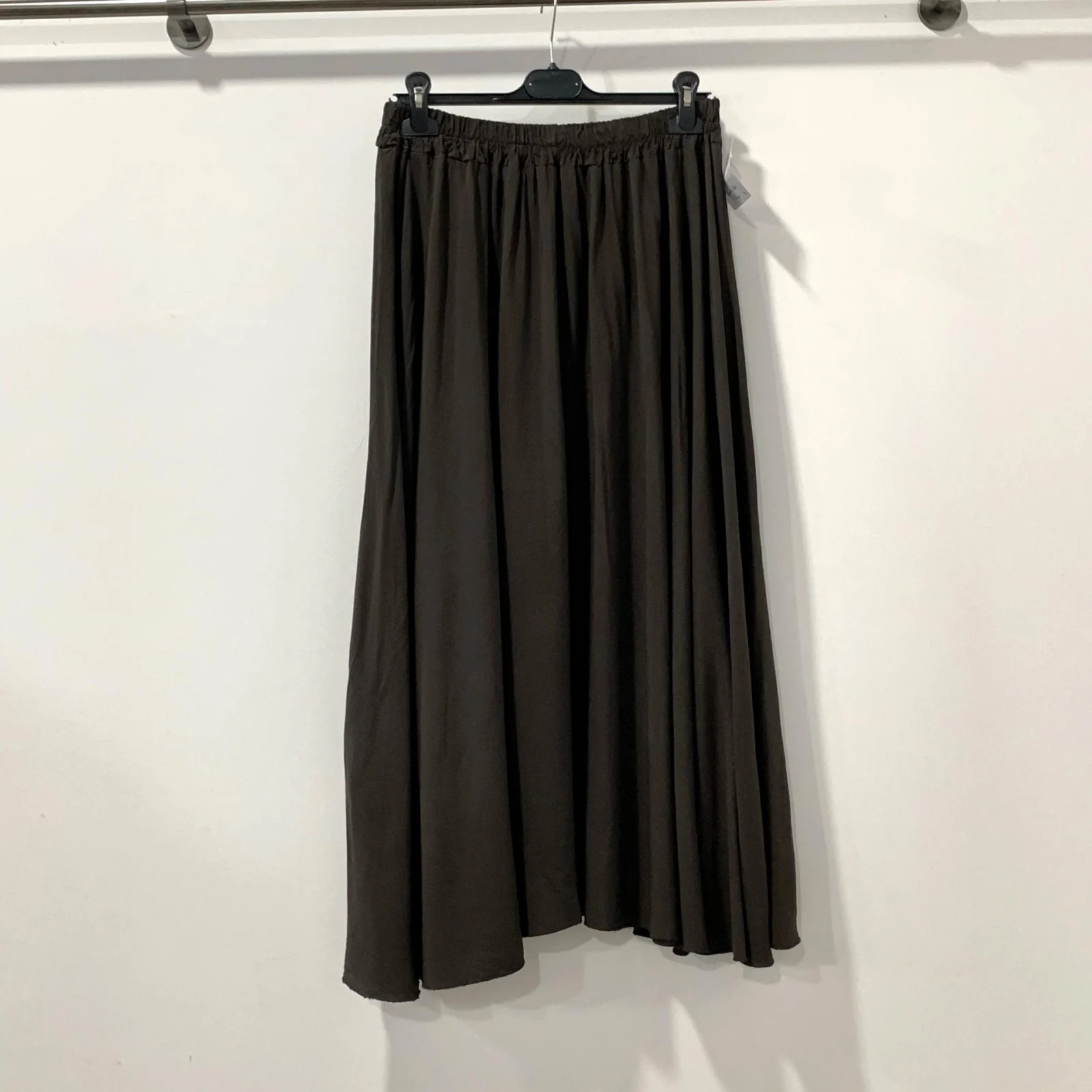 Z978- Jupe Fluide élastiquée 🇮🇹 - marron - taille-unique-grande-taille