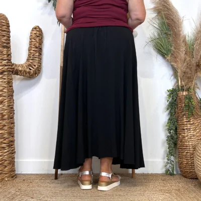 Z978- Jupe Fluide élastiquée 🇮🇹 - kaki - taille-unique-grande-taille