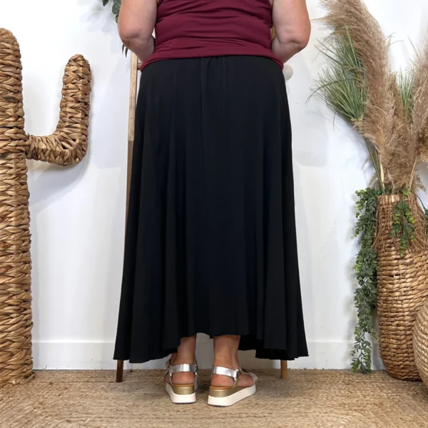 Z978- Jupe Fluide élastiquée 🇮🇹 - kaki - taille-unique-grande-taille