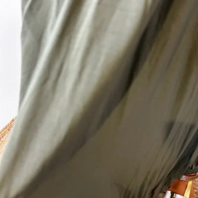 Z978- Jupe Fluide élastiquée 🇮🇹 - kaki - taille-unique-grande-taille