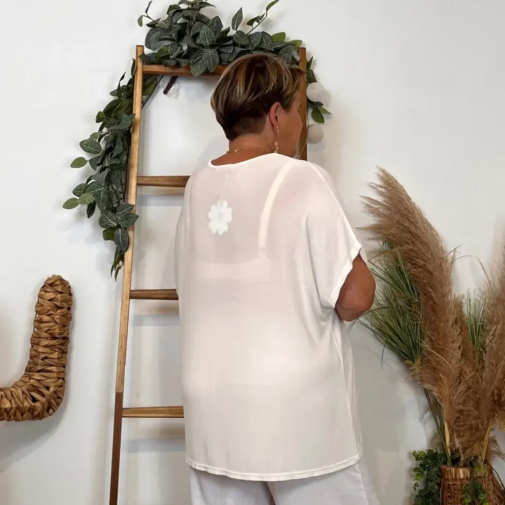 Z145- T-Shirt Girafes (Gt) 🇮🇹 - blanc - taille-unique-grande-taille