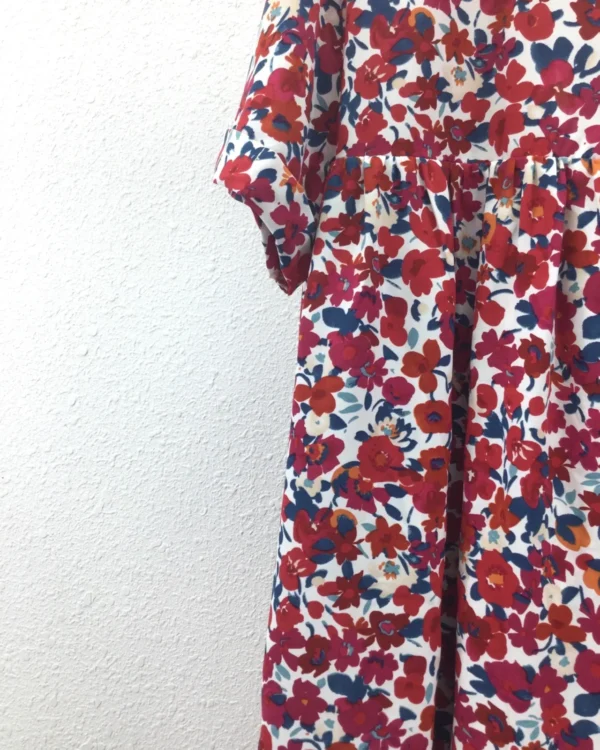 K132 - Robe-short Maelle Liberty - rouge - 48