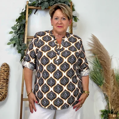 K967- Blouse "Christy" (T44-T52) - noir - 52