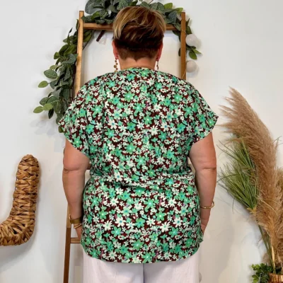 Z747- Top Christy Fleuri (T44-T52) đ - vert - 52