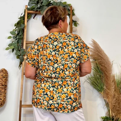 Z747- Top Christy Fleuri (T44-T52) đ - orange - 52