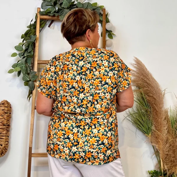 Z747- Top Christy Fleuri (T44-T52) đ - orange - 52